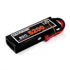 Аккумулятор AGA POWER Li-Po 5200mAh 7.4V 2S1P 60C Hardcase 25x47x138мм T-Plug фото