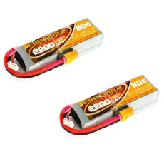 Аккумулятор Fullymax 11.1V 2200mAh Li-Po 3S 80C XT60 (для T-REX 450) (2 шт.) фото