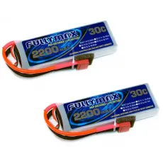 Аккумулятор Fullymax 7.4V 2200mAh Li-Po 2S 30C T-plug (2 шт.) фото