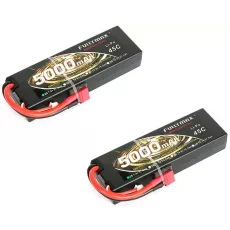 Аккумулятор Fullymax 7.4V 5000mAh Li-Po 2S1P 45C, T-plug HardCase (2 шт.) фото