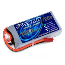 Аккумулятор Fullymax 7.4V 1300mAh Li-Po 2S 20C JST (Hubsan Spy Hawk H301S) фото