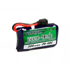 Аккумулятор Turnigy 3.7V 300mAh 1S 20~40C Lipo, Nano-Tech (для Hubsan X4/X6, Walkera, Losi) фото