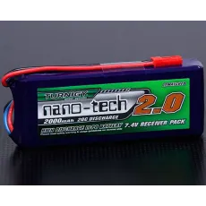 Аккумулятор Turnigy 7.4V 2000mAh 2S1P 20~40C Lipo, nano-tech, для приемника фото