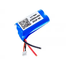 Аккумулятор 7,4V 2200mAh Li-Ion 2S1P 6C (18650) фото