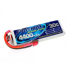 Аккумулятор Fullymax 7.4V 4400mAh Li-Po 2S 30C T-plug фото