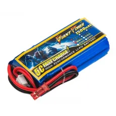 Аккумулятор Dinogy Giant Power Li-Po 1500mAh 7.4V 2S 25C JST фото
