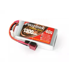Аккумулятор Fullymax 14.8V 1300mAh Li-Po 4S 40C T-plug (250mm FPV) фото