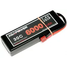 Аккумулятор Li-Po Aga Power Hardcase 7,4V 2S2P T-Plug (6000 mAh 30C) (AGA30-6000-2S-H) фото
