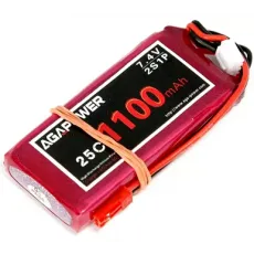 Аккумулятор Li-Po Aga Power Softcase 7,4V 2S JST (1100 mAh 25C) (AGA25-1100-2S-S) фото