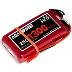 Аккумулятор Li-Po Aga Power Softcase 7,4V 2S JST (1300 mAh 25C) (AGA25-1300-2S-S) фото