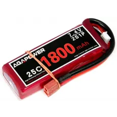 Аккумулятор Li-Po Aga Power Softcase 7,4V 2S T-Plug (1800 mAh 25C) (AGA25-1800-2S-S) фото