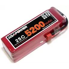 Аккумулятор Li-Po Aga Power Softcase T-Plug 22,2V 6S (5200 mAh 25C) (AGA25-5200-6S-S) фото