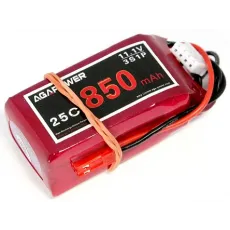 Аккумулятор Li-Po Aga Power Softcase JST 11,1V 3S (850 mAh 25C) (AGA25-850-3S-S1) фото