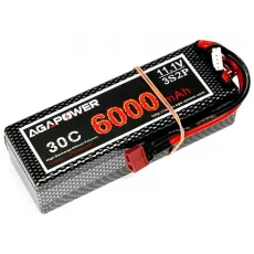 Аккумулятор Li-Po Aga Power Hardcase T-Plug 11,1V 3S-H (6000 mAh 30C) (AGA30-6000-3S-H) фото