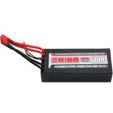 Аккумулятор Team Orion 7,4В(2s) 6000mAh Deans plug Pro LiPo 100C Hard Case Carbon фото