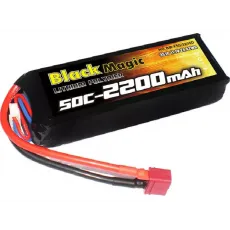 Аккумулятор Black Magic 11,1В(3S) 2200mAh Deans plug LiPo 25C Soft Case фото