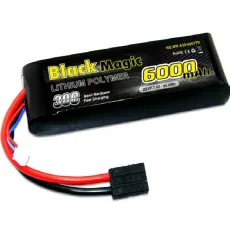 Аккумулятор Black Magic 7,4В(2S) 6000mAh Traxxas plug LiPo 30C Soft Case for TRAXXAS фото