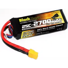 Аккумулятор Black Magic 11,1В(3S) 2700mAh XT-60 plug LiPo 25C Soft Case for DJI Phantom фото
