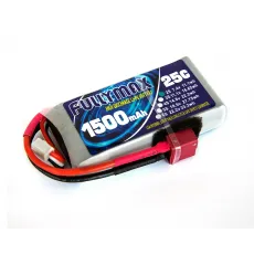 Аккумулятор Fullymax 7.4V 1500mAh Li-Po 2S 25C T-plug фото