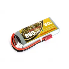 Аккумулятор Fullymax 7.4V 850mAh Li-Po 2S 80C JST фото