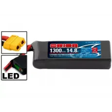 Аккумулятор Team Orion 14,8В(4S) 1300mah XT60 plug Li-Po 75C SoftCase Racing Drone Battery фото
