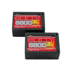 Аккумулятор Team Orion 7.4 В 6600mah Tubes Plug LiPo 110C Carbon Pro V-Max 2S Saddle Pack фото