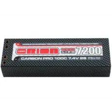 Аккумулятор Team Orion 7,4В(2s) 7200mAh Tubes-plug LiPo 100C Carbon Pro Hard Case фото