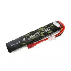 Аккумулятор для страйкбола Gens Ace LiPO 11,1В 1100мАг 3S 25C 103х21х19мм 77г T-Plug Airsoft (GEA11003S25D) фото