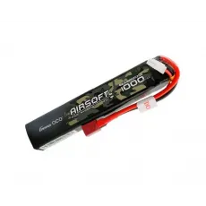 Аккумулятор для страйкбола Gens Ace LiPO 7,4В 1000мАг 2S 25C 102х20х13мм 50г T-Plug Airsoft (GEA10002S25D) фото