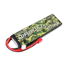 Аккумулятор для страйкбола Gens Ace LiPO 7,4В 2700мАг 2S 25C 133х42х13мм 136г T-Plug Airsoft (B-AS-25/50C-2700-2S1P) фото